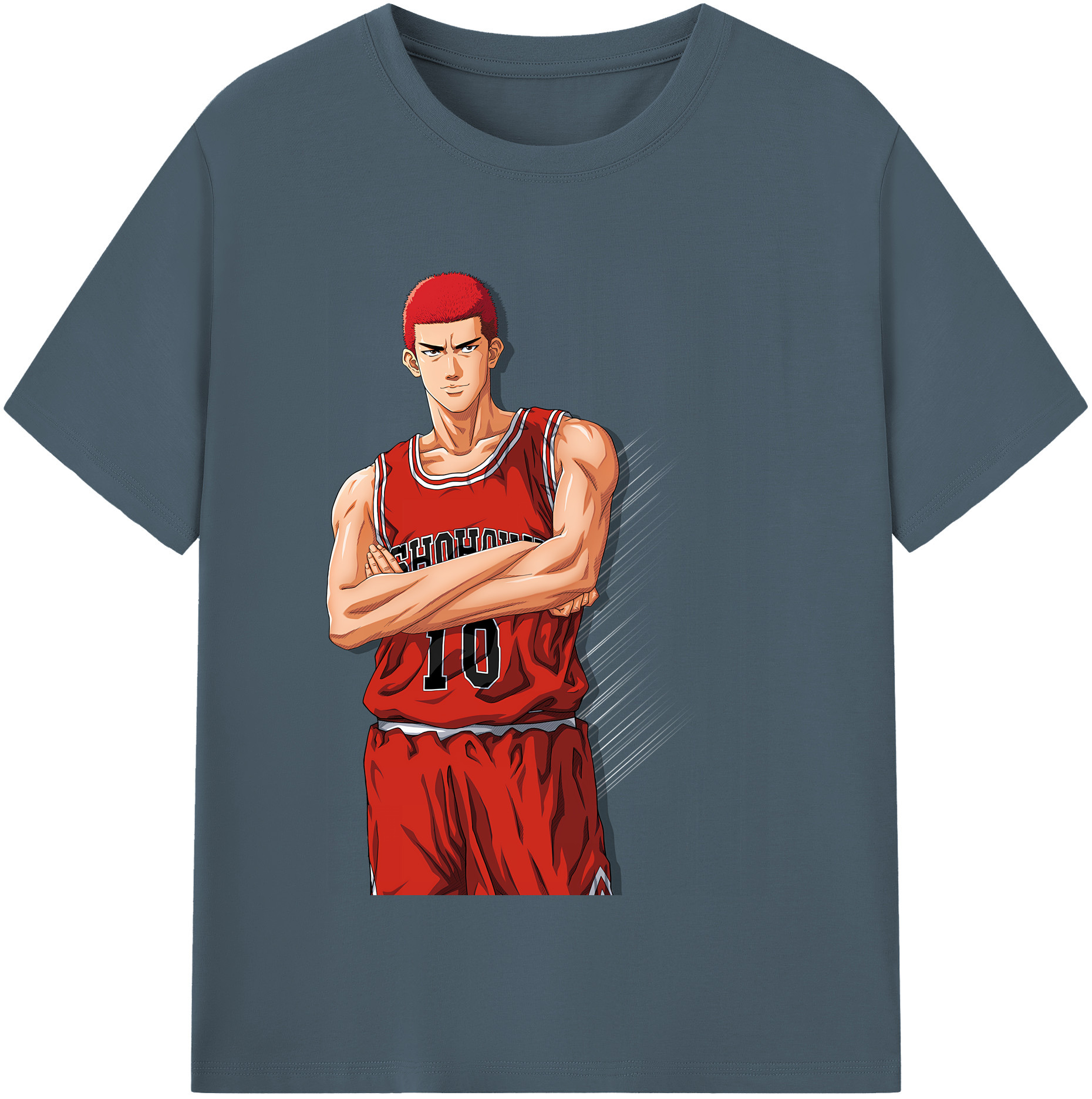 SLAM DUNK／スラムダンク 綿100％半袖Tシャツ（フロントプリント）